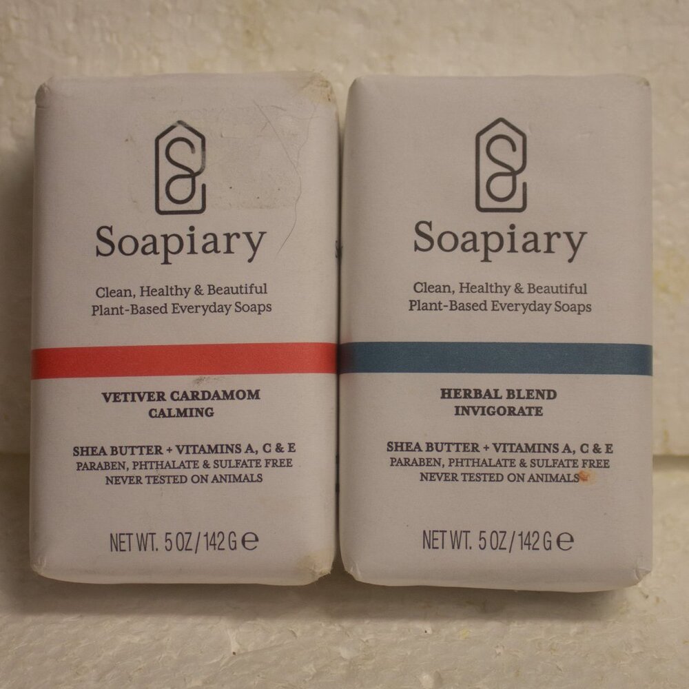 Two 5 OZ Soapiary Bars Calming and Invigorate
